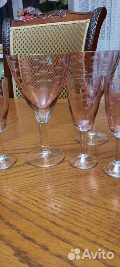 Фужеры марганцевое стекло СССР