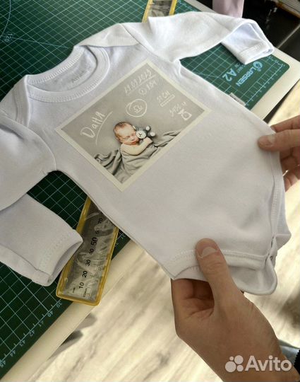 Печать метрики для новорожденных на одежде