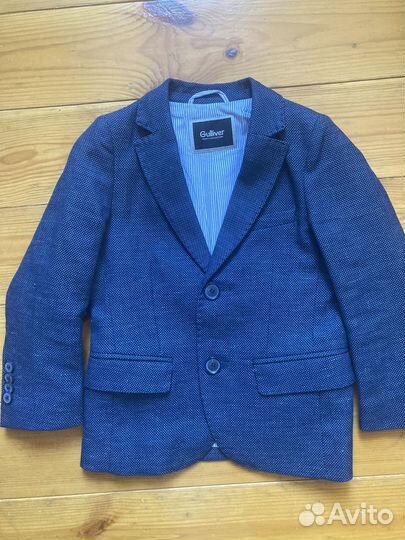Пиджак + жилет + рубашка р 110-116