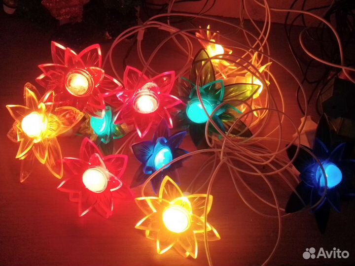 Ёлочные Гирлянды СССР Лилия, Сказка, Фонарики
