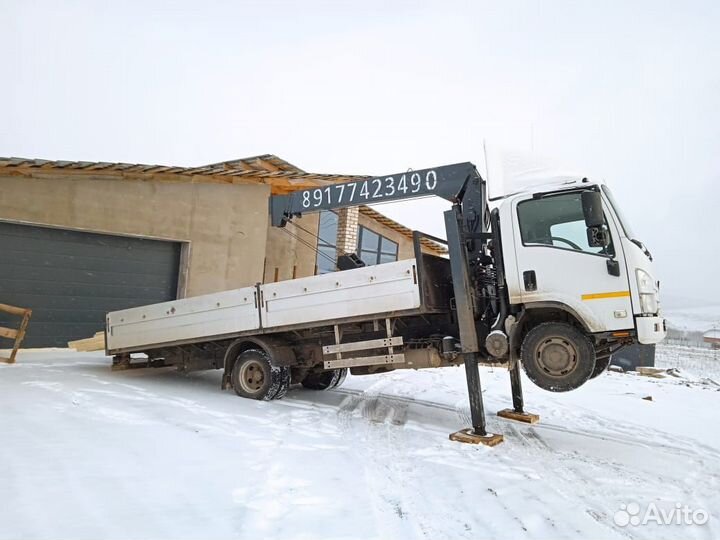 Аренда и услуги манипулятора, стрела 3 т, борт 5 т, 6 м