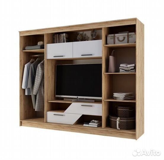 Гостиная Дуб вотан/Белый глянец