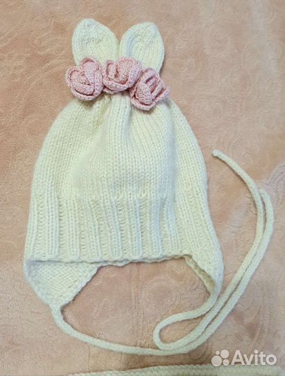 Комплект шапка и снуд для девочки 2-3 года