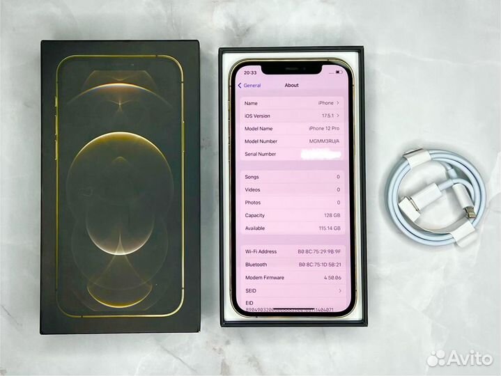 iPhone 12 Pro 128Gb Gold (84%,чек,simesim)