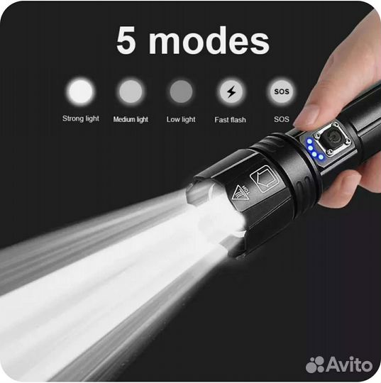 Мощный фонарик XHP 50.2