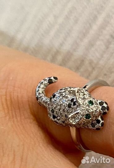 Кольцо белое золото с бриллиантами