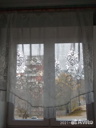 Штора-тюль на кухню