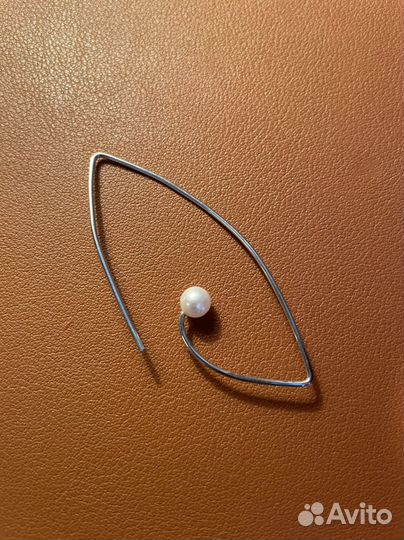 Серьги серебряные с жемчугом
