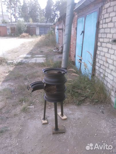 Печь для казана с трубой