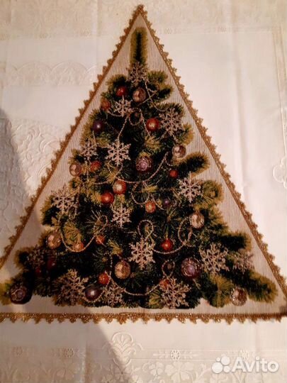 Салфетка люрекс кружево