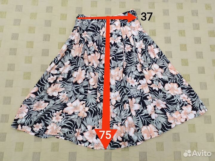 Юбка C&A, made in UK, вискоза UK 16