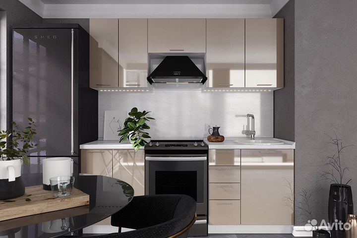 Новая модульная кухня Капучино глянец 2000 мм