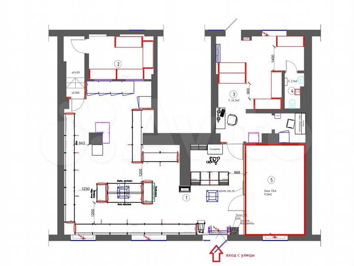Свободного назначения, 17.8 м²