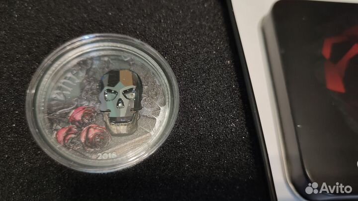 Монета Хрустальный череп Тщеславие Гвинея 2018 г
