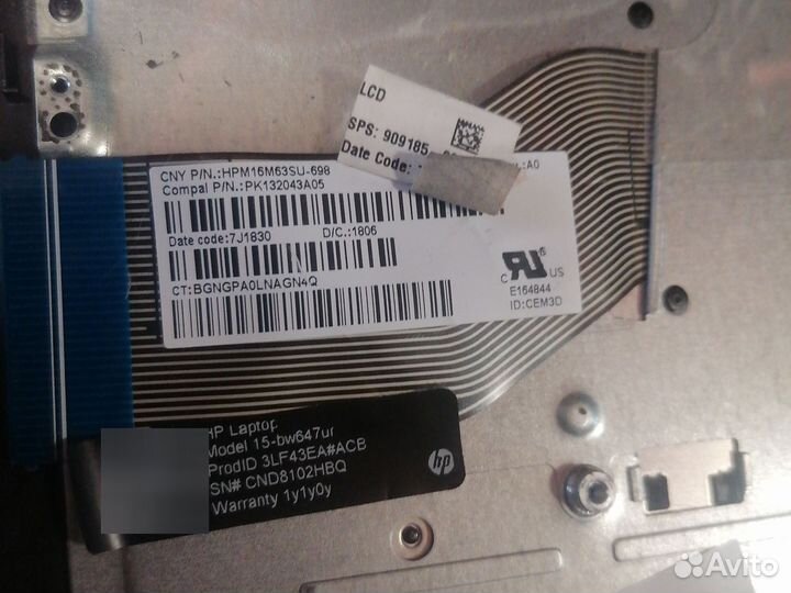 Клавиатура тачпад для ноутбук HP 15-CB