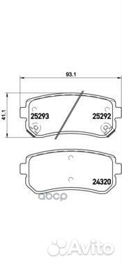 Колодки тормозные, задние P30051 Brembo
