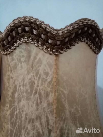 Лампа настольная с кожаным абажуром, Германия