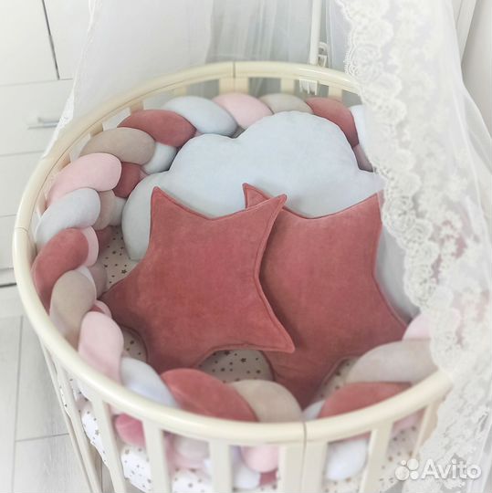 Комплект в кроватку бортик косичка