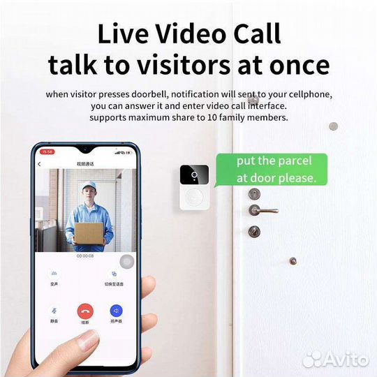 Дверной Wi-Fi видеозвонок