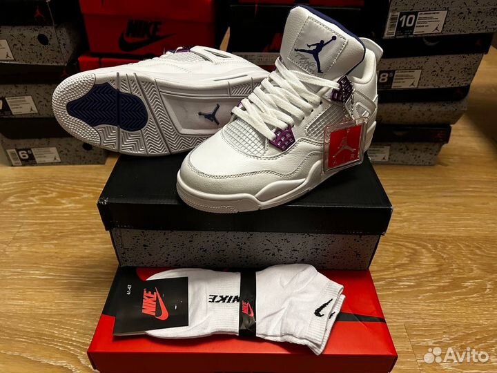 Кроссовки Air Jordan 4 Retro Purple Metallic