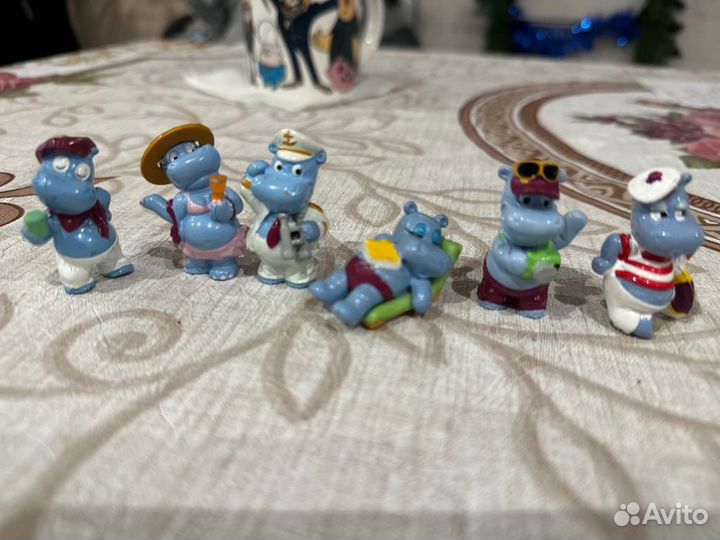 Игрушки из киндер сюрприза бегемотики палубные