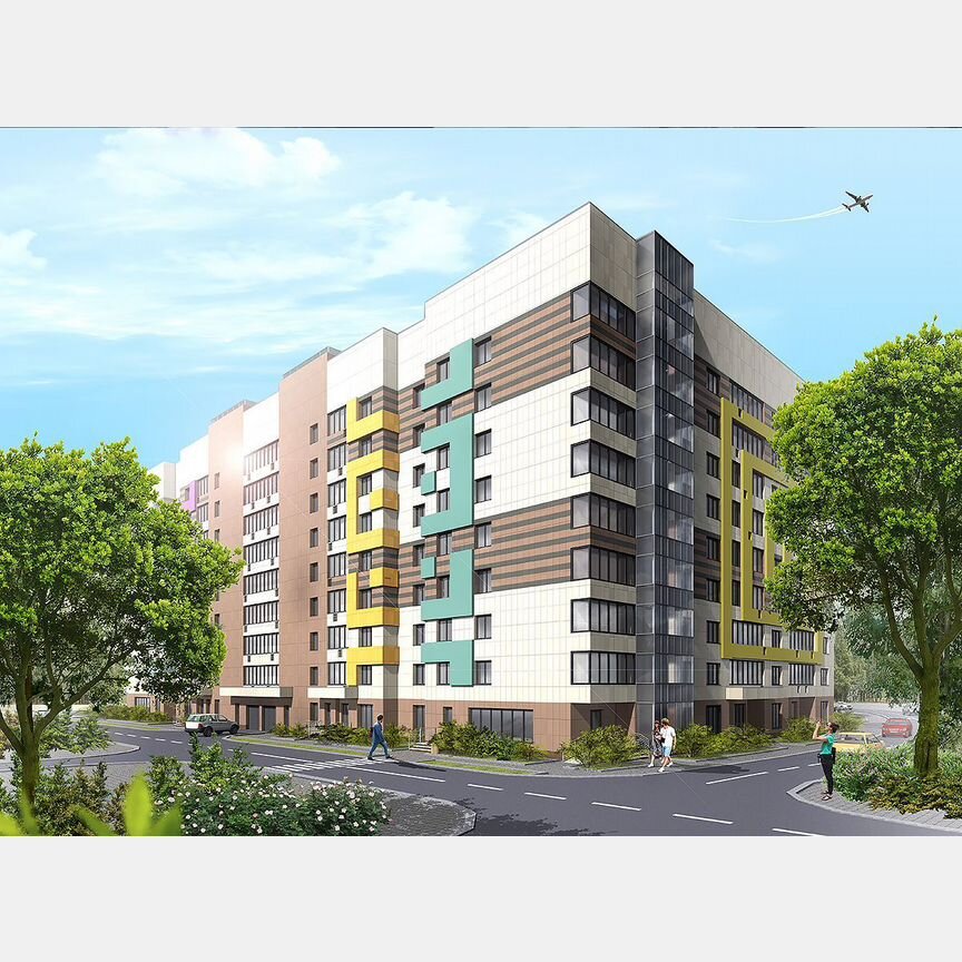 2-к. квартира, 67,4 м², 2/7 эт.