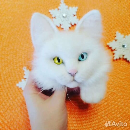 Брошь ручной работы Кошка