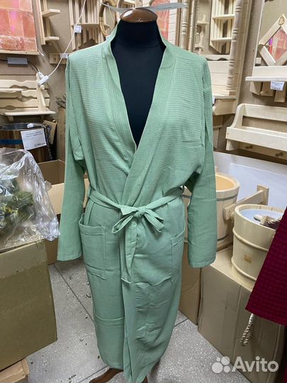 Халат банный вафельный