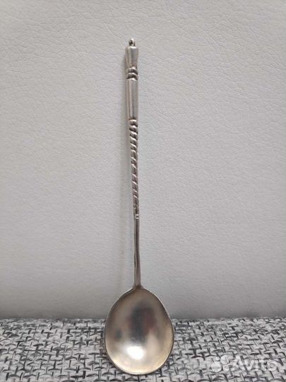 Ложка чайная с витой ручкой. Серебро 84 проба