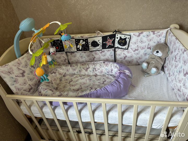 Кокон для новорожденных и бортики ручной работы