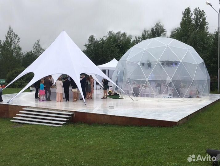 Шатер для глэмпинга, геокупол
