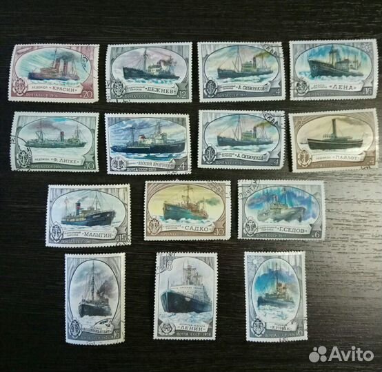 Марки (корабли, СССР, Болгария, 1960-1981 гг.)