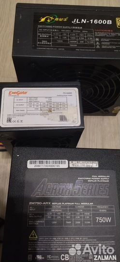 Блоки питания для пк 350w,500w,700w,750w,1600w