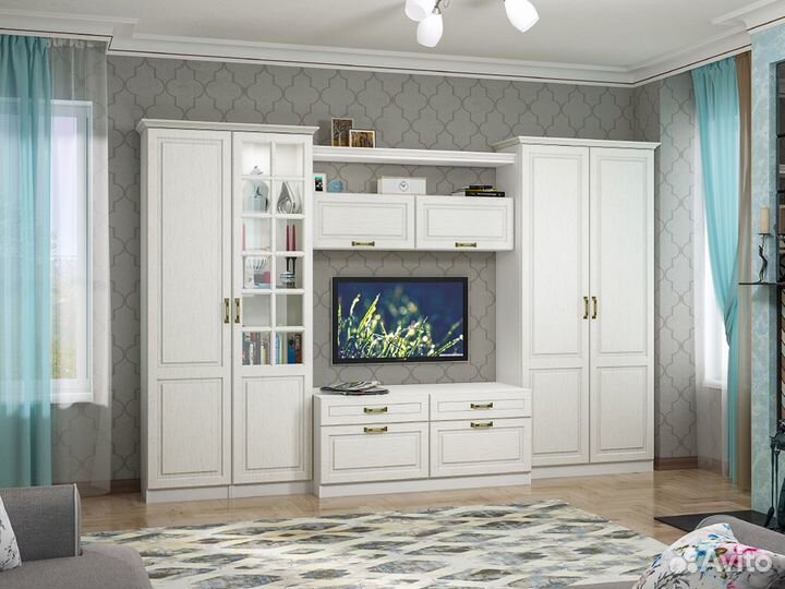 Шкаф-пенал Ливерпуль, цвет ясень ваниль/белый, шхгхв 50х41,4х220,3 см., универсальная сборка