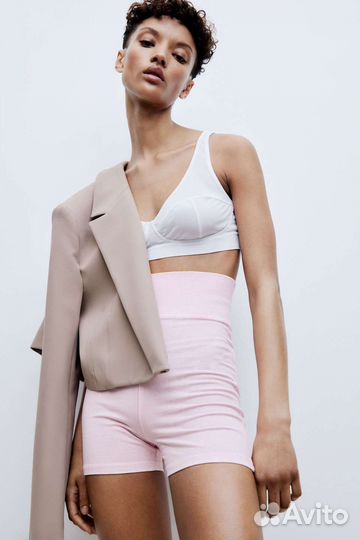 Шорты, с высокой посадкой Zara М,L Новые с биркой