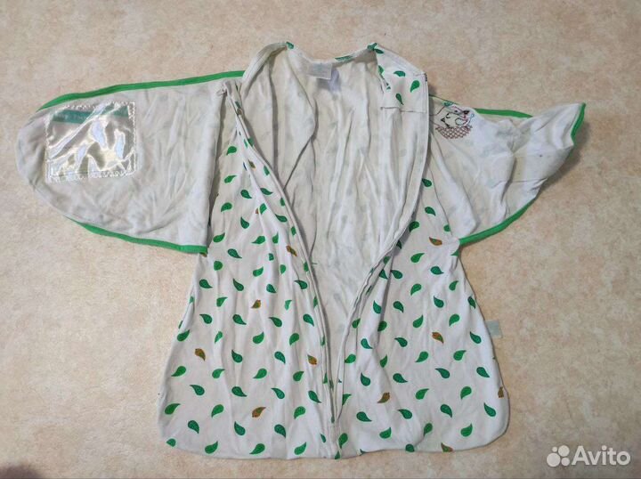 Спальный кокон для малыша на молнии и липучках