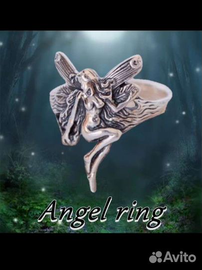 Кольцо перстень жен фея цинковый сплав goblincore