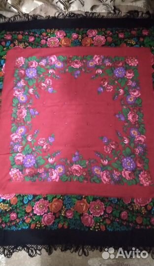 Павловопосадский платок шерсть