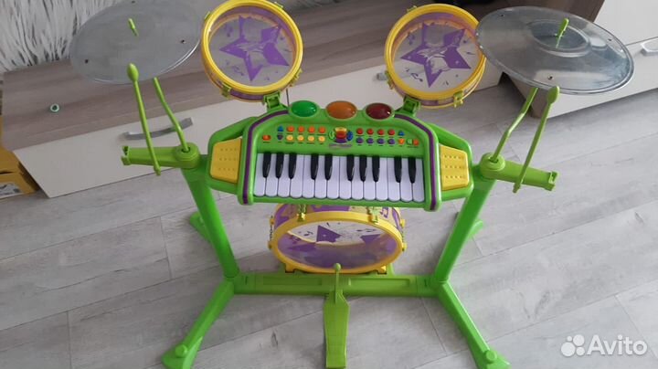 Пианино детское с барабанами Маша и Медведь 2 в 1