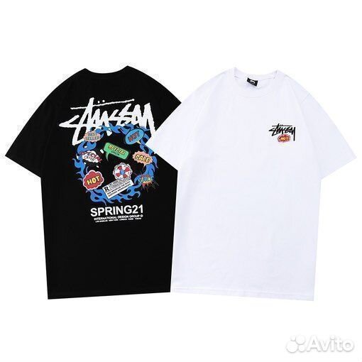 Футболка stussy Чёрная
