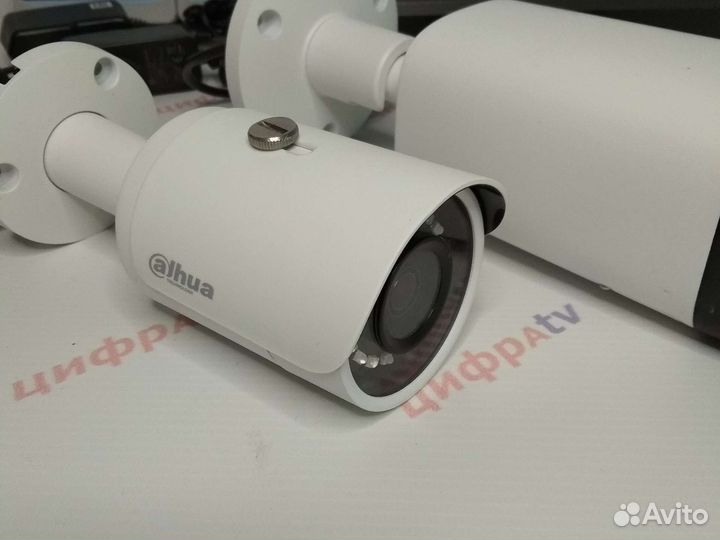 Полный комплект уличного видеонаблюдения 3 камеры