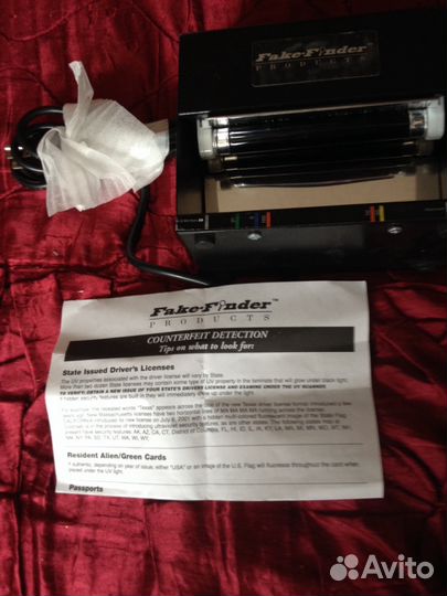 Аппарат новый, для обнаружение фальшивых денег, ка