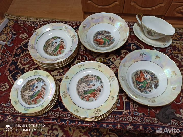 Набор посуды из 21 предмета.Мадонна,kahla(GDR)