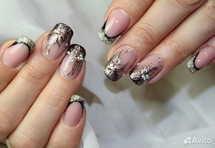 Наращивание ногтей, маникюр, педикюр, покрытие