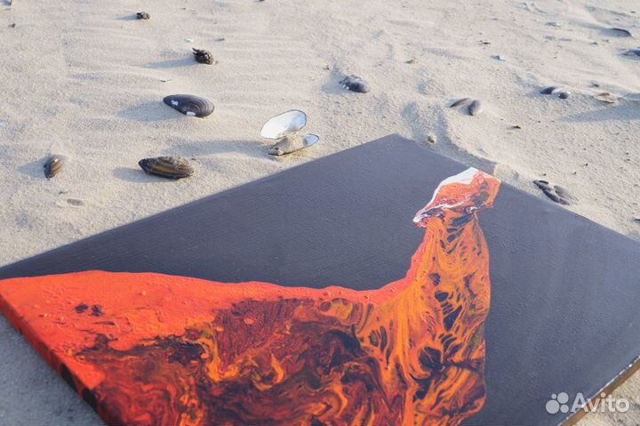 Интерьерная картина - огонь, вулкан