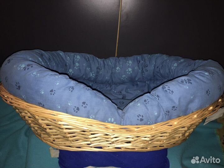 Лежанка для животных плетёная из лозы 76х55 IKEA