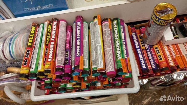 Бенгальские огни большие, хлопушки, цветной дым, ф