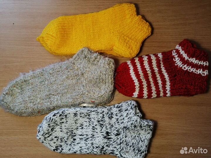 Носки ручной вязки шерстяные