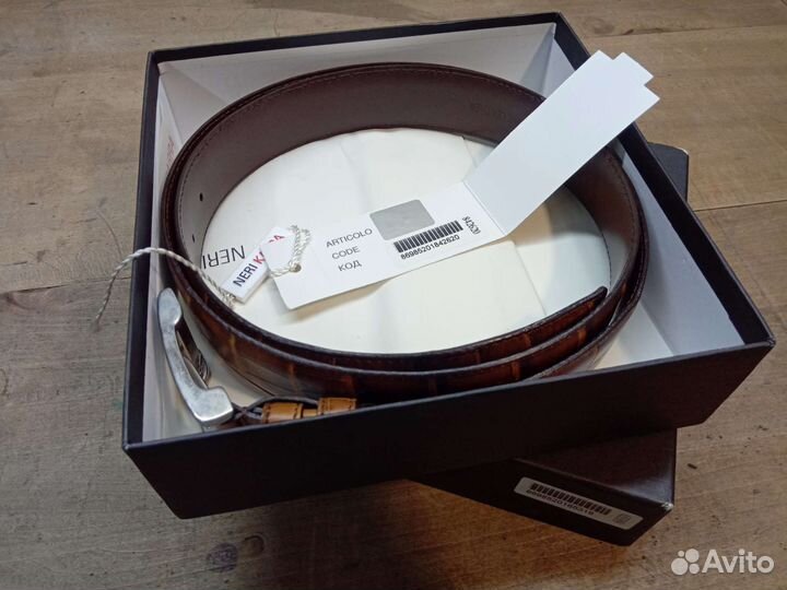 Мужской кожаный ремень Neri Karra