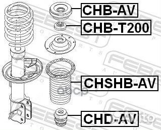 Опора амортизатора chevrolet aveo 03 пер